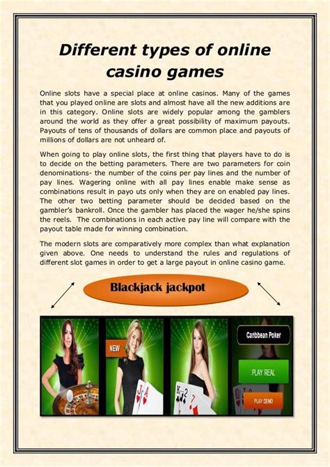 types of casino games|Types of casino games: Know them all .